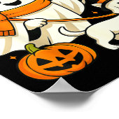 Geist wandernd Dackel Gruselzeit Halloween Poster (Ecke)