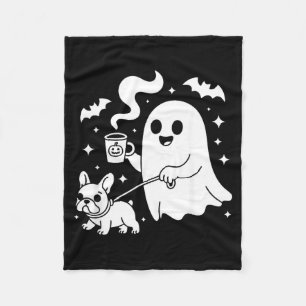 Geist wandernd Hund Französische Bulldogge Kaffee Fleecedecke