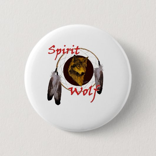 Geist-Wolf Button (Vorderseite)