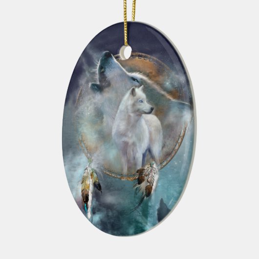 Geist-Wolf-Kunst-Verzierung Keramik Ornament (Links)