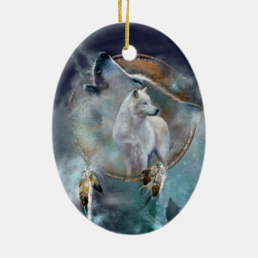 Geist-Wolf-Kunst-Verzierung Keramik Ornament (Hinten)