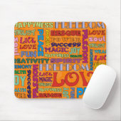 Geist Worte/Bejahungen | Blume des Lebens Mousepad (Mit Mouse)