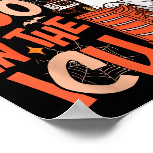 Geistcode Boo auf der Intensivstation Pflege Krank Poster (Ecke)