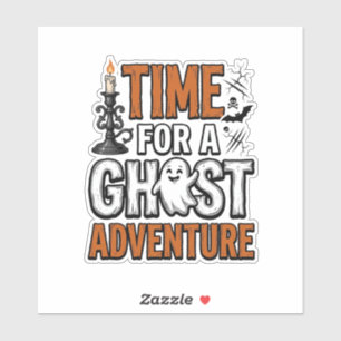 Geister-Abenteuer-Halloween-Vintage-Typografie-Des Aufkleber
