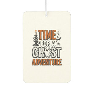 Geister-Abenteuer-Halloween-Vintage-Typografie-Des Autolufterfrischer