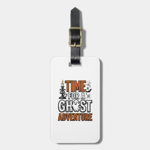 Geister-Abenteuer-Halloween-Vintage-Typografie-Des Gepäckanhänger