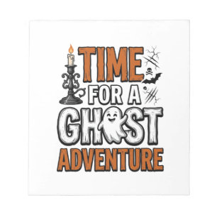 Geister-Abenteuer-Halloween-Vintage-Typografie-Des Notizblock