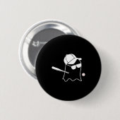 Geister-Baseball-Halloween-Kostüm Lustiges Basebal Button (Vorne & Hinten)