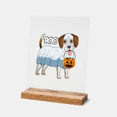 Geister-Beagle-Halloween-Hund Acrylschild (Winkel)
