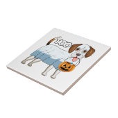 Geister-Beagle-Halloween-Hund Fliese (Seite)