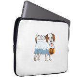 Geister-Beagle-Halloween-Hund Laptopschutzhülle (Vorne Rechts)
