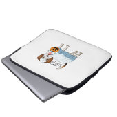Geister-Beagle-Halloween-Hund Laptopschutzhülle (Vorne Knopf)
