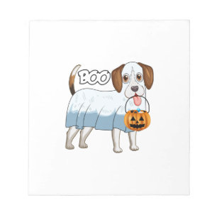 Geister-Beagle-Halloween-Hund Notizblock