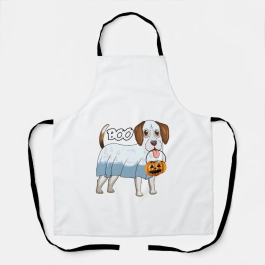 Geister-Beagle-Halloween-Hund Schürze (Vorderseite)