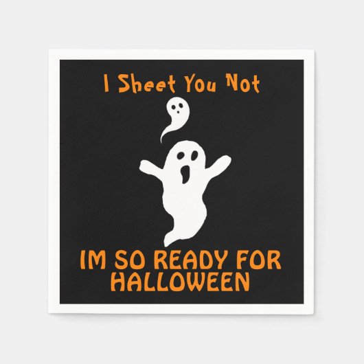 Geister bereit für Halloween Napkins Serviette (Vorderseite)
