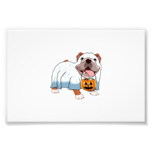 Geister Bulldogge Halloween Hund Fotodruck