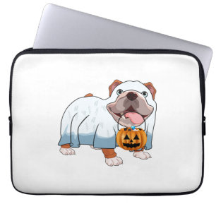 Geister-Bulldogge Halloween-Hund Laptopschutzhülle