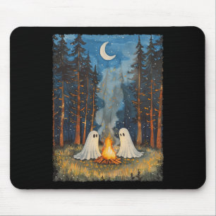 Geister-Campingfeuer-Campingliebhaber-Forst-Gotisc Mousepad