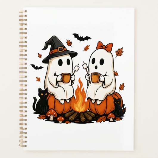 Geister-Campingfeuer Halloween Planer (Vorderseite)