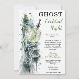 Geister-Cocktail-Nacht Grusel-Halloween-Party  Einladung