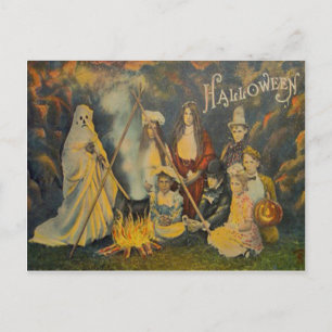 Geister-Cowboy-Kostüm Jack O Lantern Kürbis Postkarte