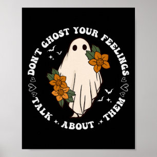 Geister Deine Gefühle Groovy Gruselige Jahreszeit Poster