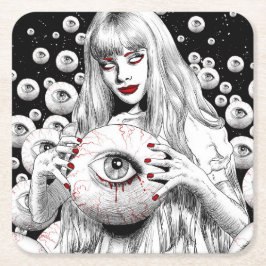 Geister der Toten Rechteckiger Pappuntersetzer