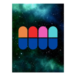 Geister des Kosmos - farbenfroh Poster