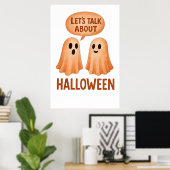Geister diskutieren Halloween Poster (Heimbüro)