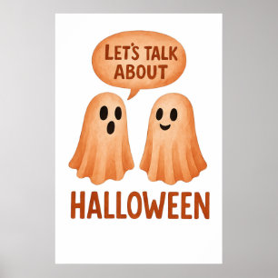 Geister diskutieren Halloween Poster