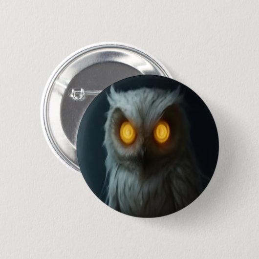Geister-Eule-Button Button (Vorne & Hinten)