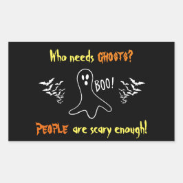 Geister gegen Menschen Rechteckiger Aufkleber