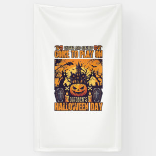Geister Goblins Halloween Komm Spielen Oktober Hei Banner