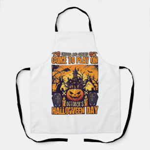 Geister Goblins Halloween Komm Spielen Oktober Hei Schürze