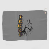 Geister, Goblins und Golf: Halloween Golf Handtüch Golfhandtuch (Horizontal)