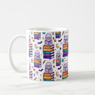 Geister Gruselige Buch Halloween Muster Kaffeetasse