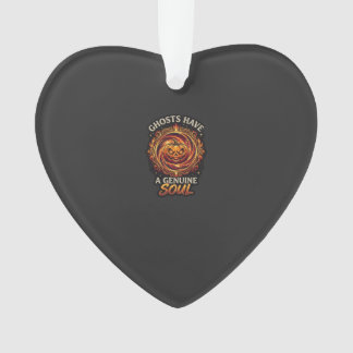 Geister haben echte Seelen Haloween-Kürbis-Feuer S Ornament