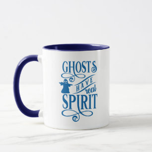 Geister haben wahren Geist Blau und Weiß Halloween Tasse