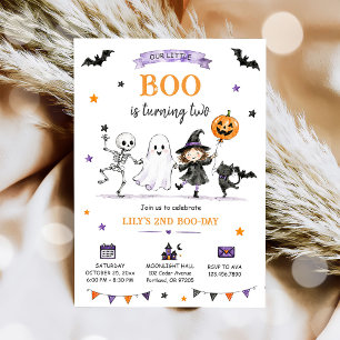 Geister Halloween 2. Geburtstags-Spooktacular-Part Einladung