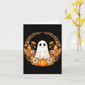 Geister-Halloween-Blumen Karte (Gelbe Blume)