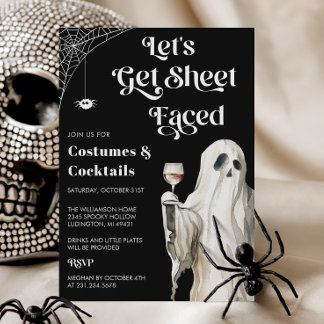 Geister-Halloween-Cocktailparty-Einladung Einladung