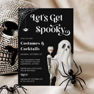 Geister-Halloween-Cocktailparty-Einladung Einladung