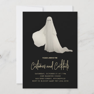 Geister-Halloween-Cocktails-Party-Einladung Feiertagskarte
