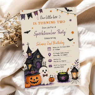 Geister Halloween Geburtstags-Spooktacular-Party Einladung