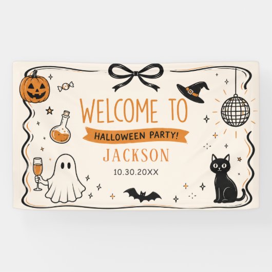 Geister Halloween-Party Banner (Horizontal)
