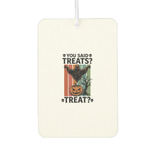 Geister Halloween-Shirt mit unheimlichem Treat-Pun Autolufterfrischer