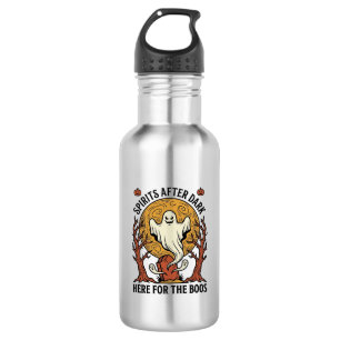 Geister Halloween-Shirt Vintage Gravur Gruselig Pa Edelstahlflasche