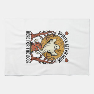 Geister Halloween-Shirt Vintage Gravur Gruselig Pa Geschirrtuch