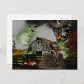 *~* Geister Hexe Beängstigende Bäume HALLOWEEN Pos Postkarte (Vorne/Hinten)