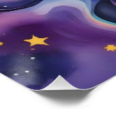 Geister im Orbit, Spooky Fun in einem kosmischen Poster (Ecke)